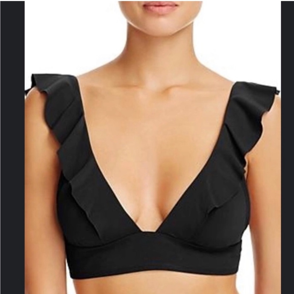 Robin piccone ruffle swim top